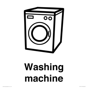 Dementia washing machine sign
